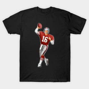 Joe Montana #16 Looks To Pass T-Shirt